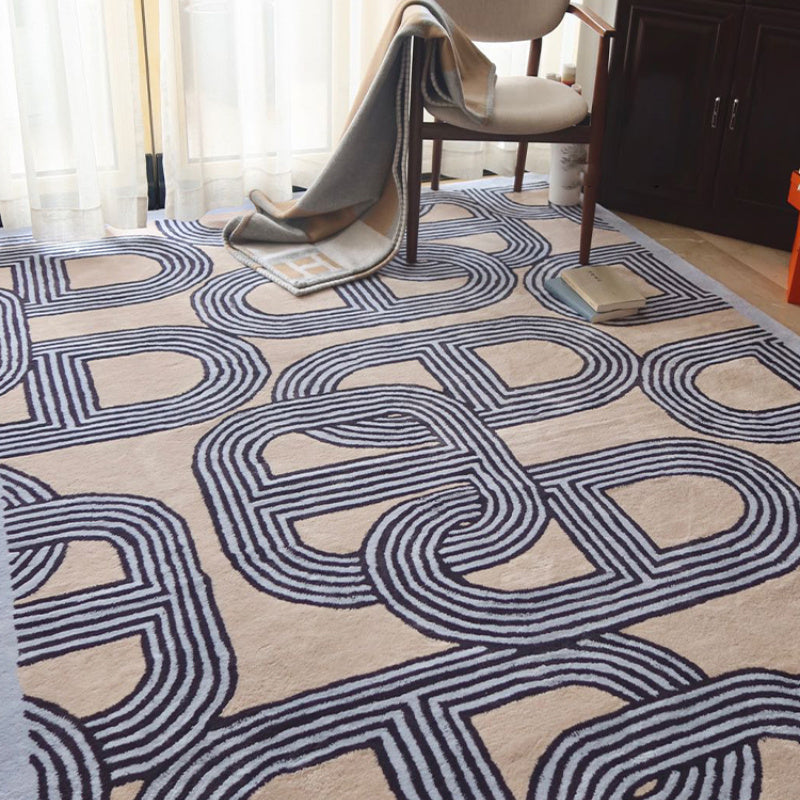 Bedside Living Room Fashion Minimalist Print Plush Carpet