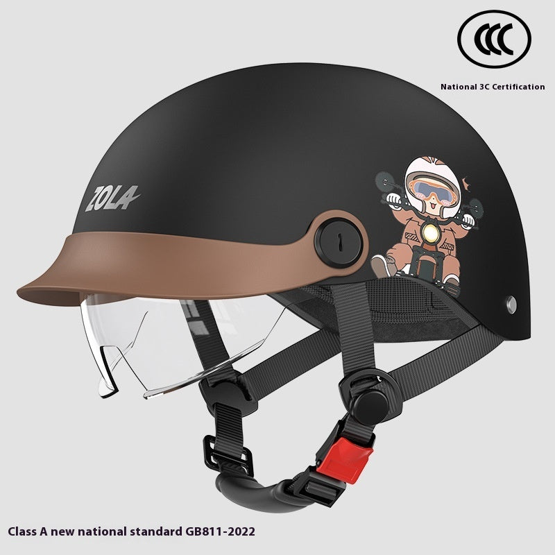 Electric Bicycle Helmet Men's And Women's Summer Sun Protection Lightweight
