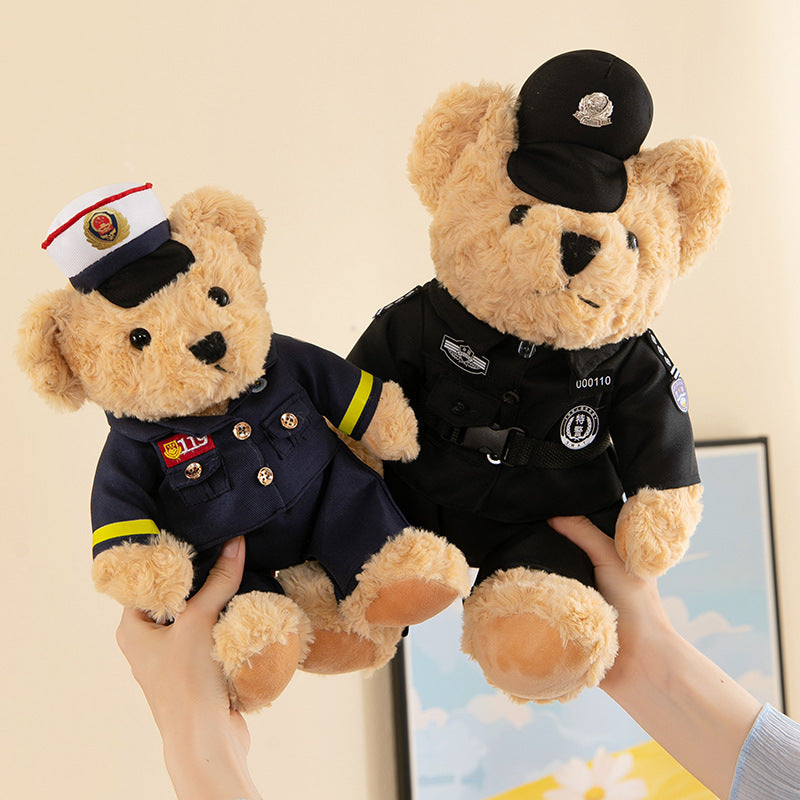 Fire Bear Police Teddy Doll Plush Toys