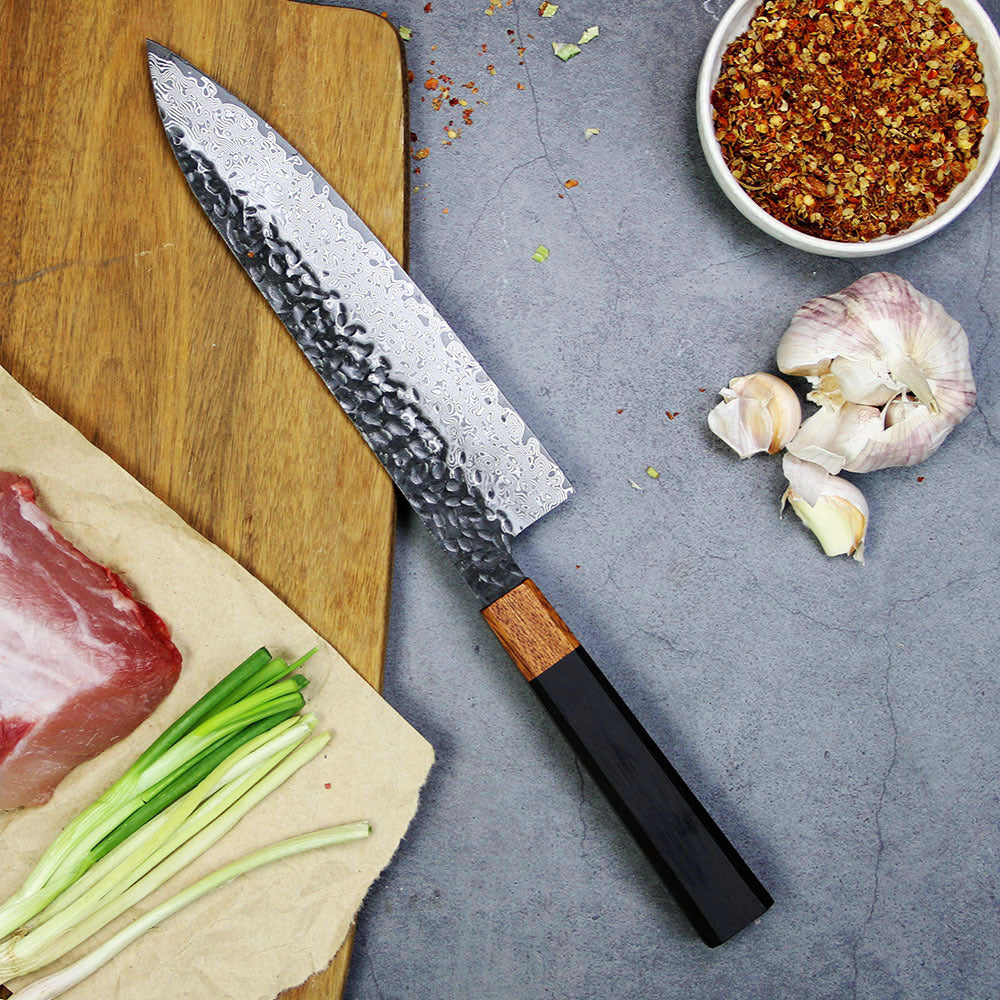 Hammered Forged Stainless Steel Japanese Cuisine Chef's Knife