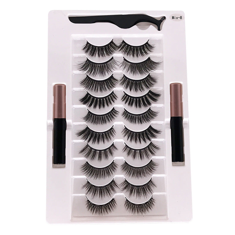 Magnetic Liquid Eyeliner Eyelash Natural Set
