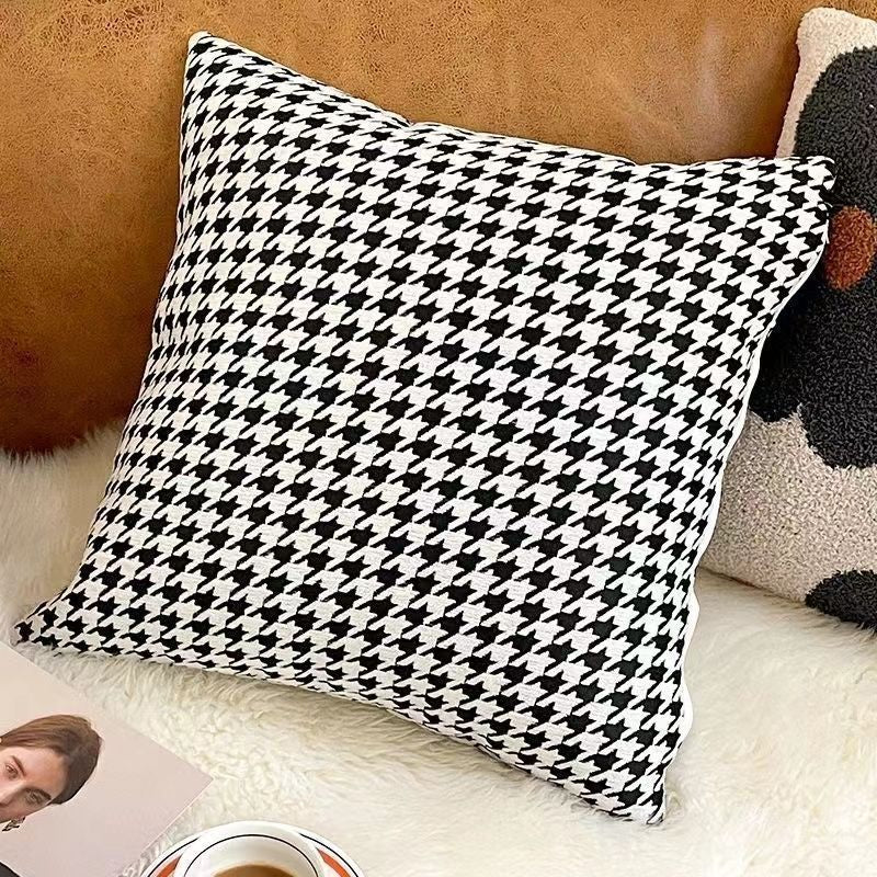 Nordic Ins Sofa Cushion Retro Houndstooth Pillow