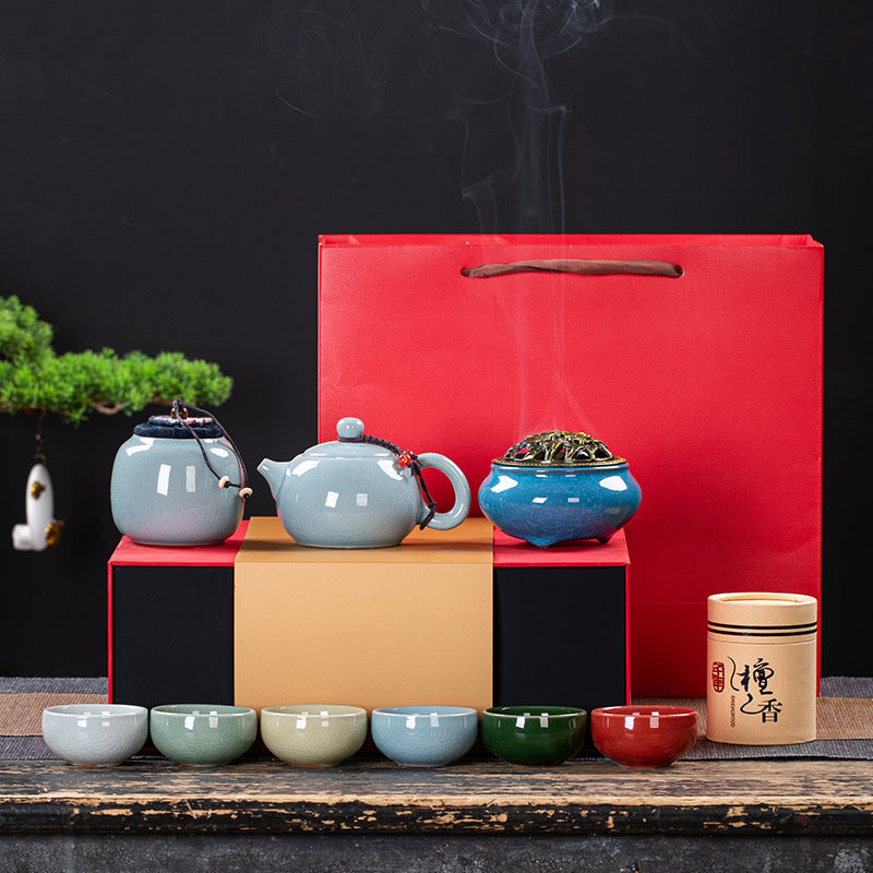 Home Fashion Simple Ceramic Tea Set Accompanying Gift