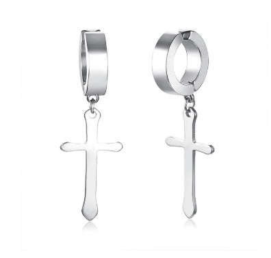 Titanium steel male pierced earrings