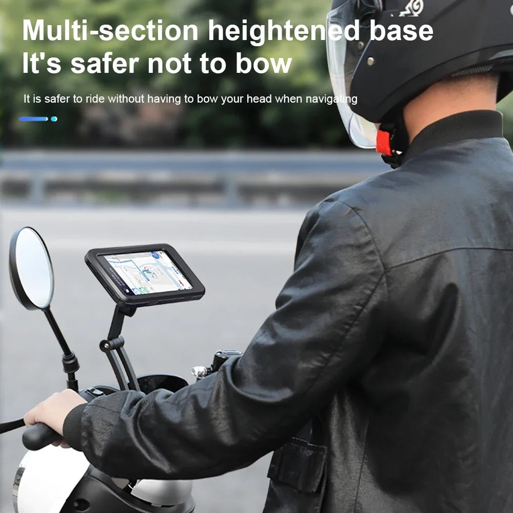Support de téléphone portable magnétique étanche pour moto et vélo, universel, avec rotation à 360 degrés, réglable, pour moto et vélo.