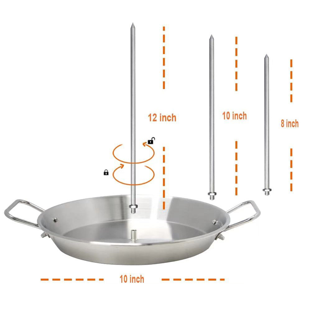 Stainless Steel Vertical Screw Barbecue Pan Accessories