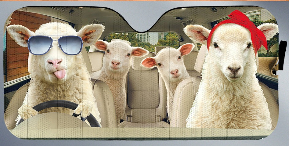 Car Sunshade Front Gear Heat Insulation Free Punch