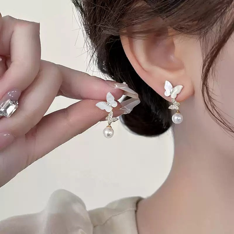 Pearl Beautiful Stud Earrings Summer Refined Wild Earrings Women