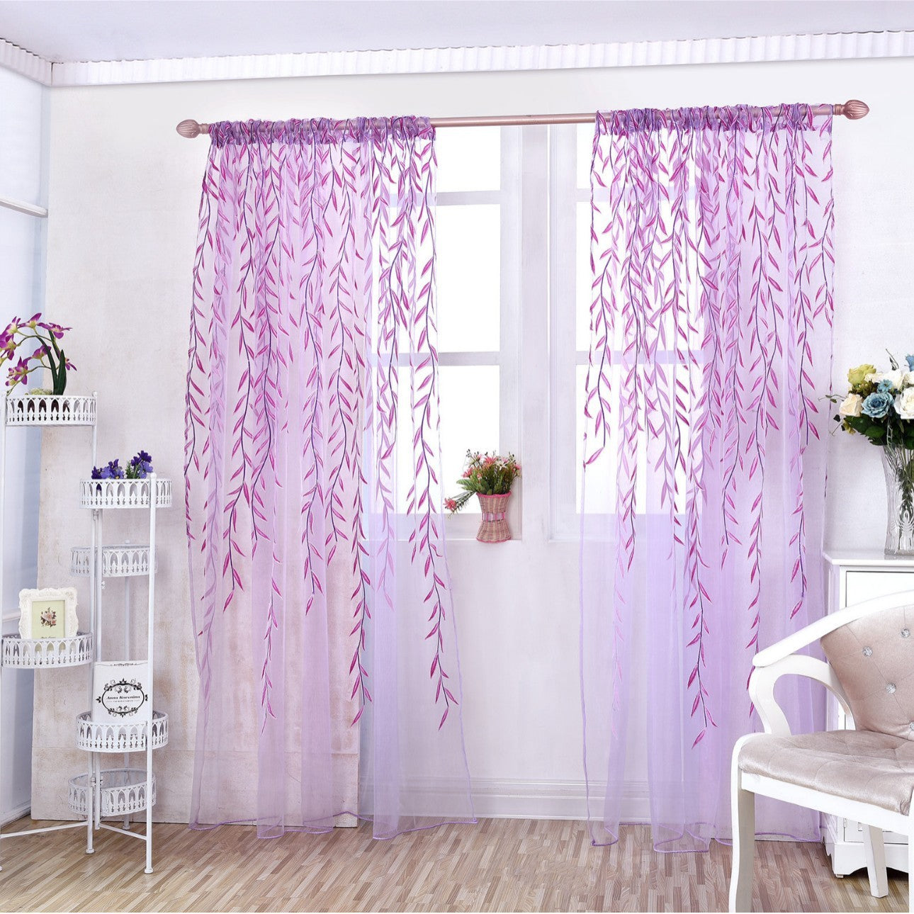 Wicker Offset Printing Curtain Home Decoration