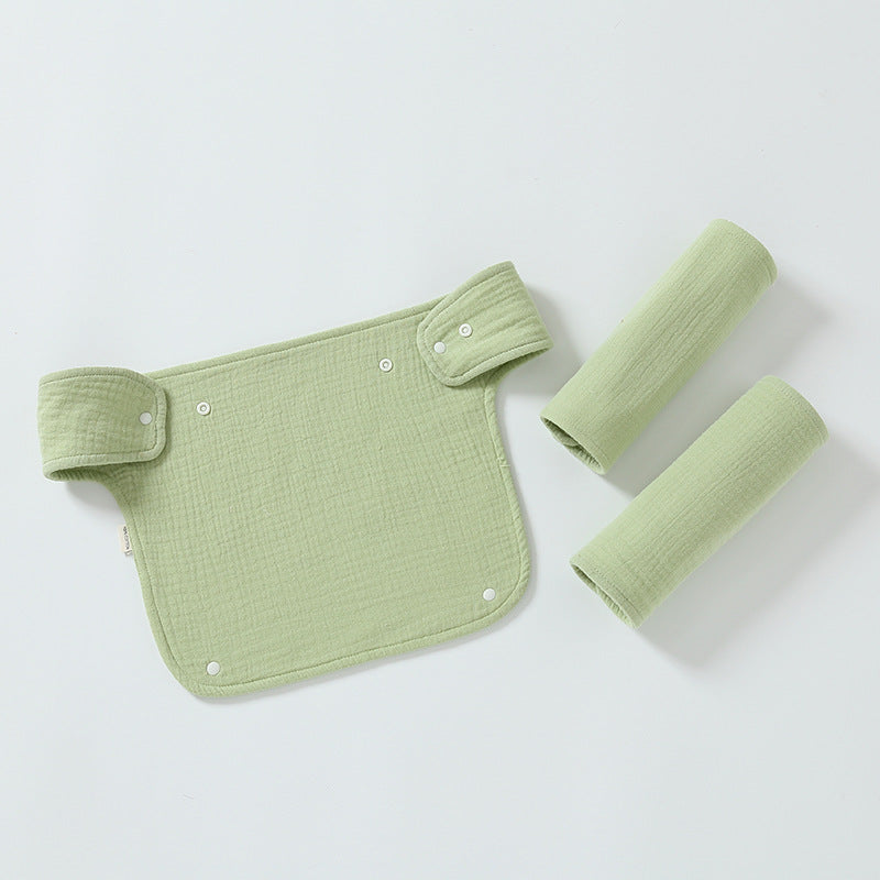 Double-shoulder Baby Waist Stool Drool Bib
