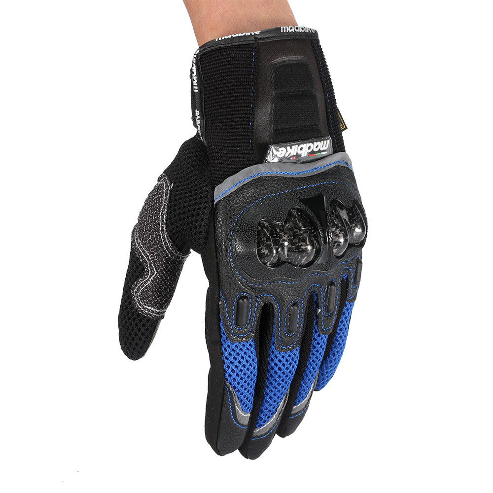 All-finger Touchable Carbon Fiber Anti-drop Knight Gloves
