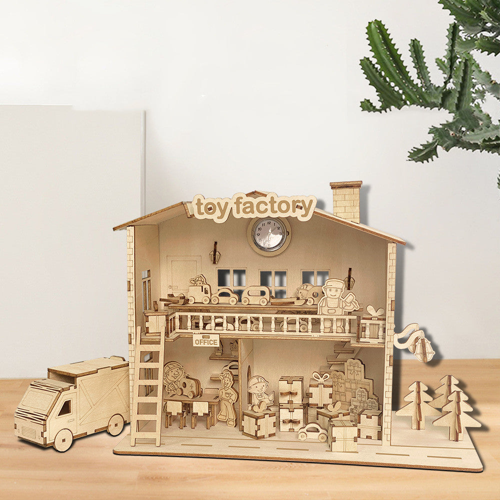 Diy Toy Model Wooden Three Dimensional Puzzle