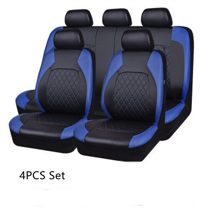 Artificial Leather Car Seat Cover Single Line Diamond Grid
