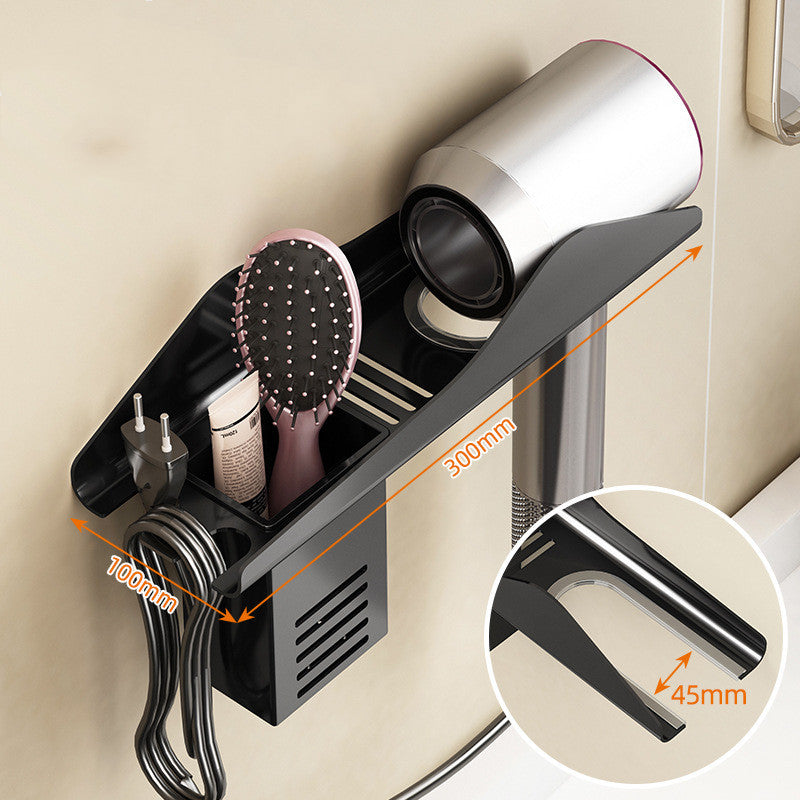 Soporte para secador de pelo para baño, inodoro, colgador de pared sin perforaciones