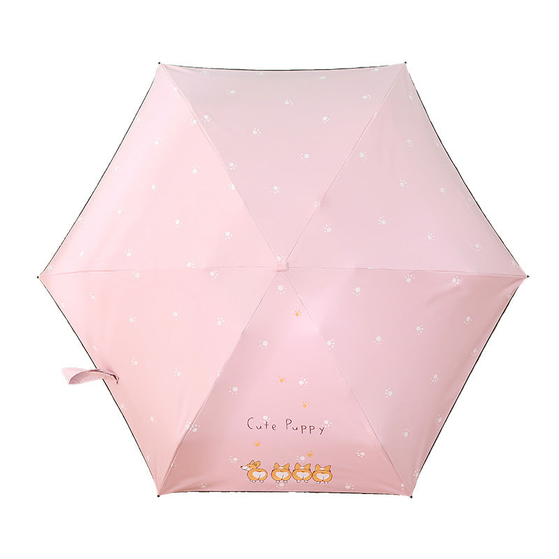 Children's Umbrella Off Sunscreen And Windproof Cartoon Umbrella Girl
