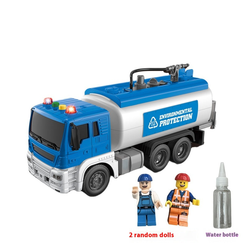 Aerial Ladder Fire Truck Toy Car Firemen Can Spray Water Recovery Vehicle