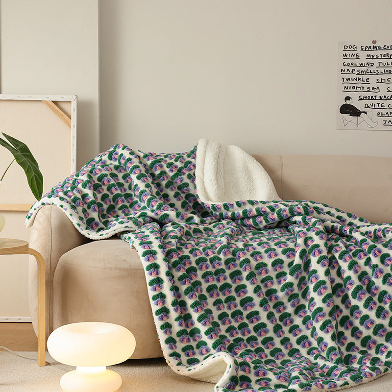 Thickened Double-layer Three-dimensional Wool Blanket Nap Blanket