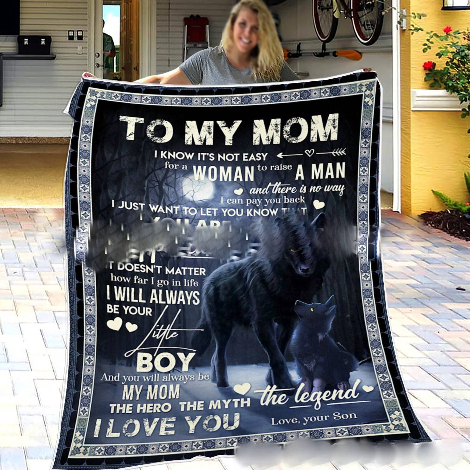 Flannel Lambswool Printed Blanket Envelope Blanket