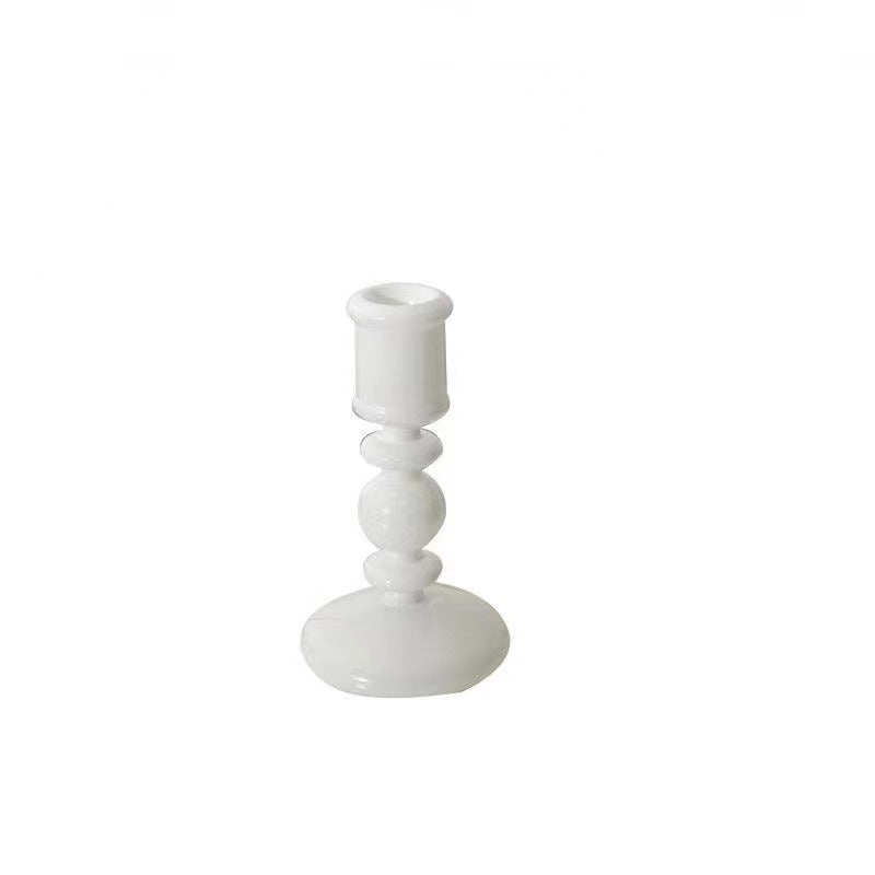 Black Glass Candlestick Nordic Romantic French Home Soft Decoration