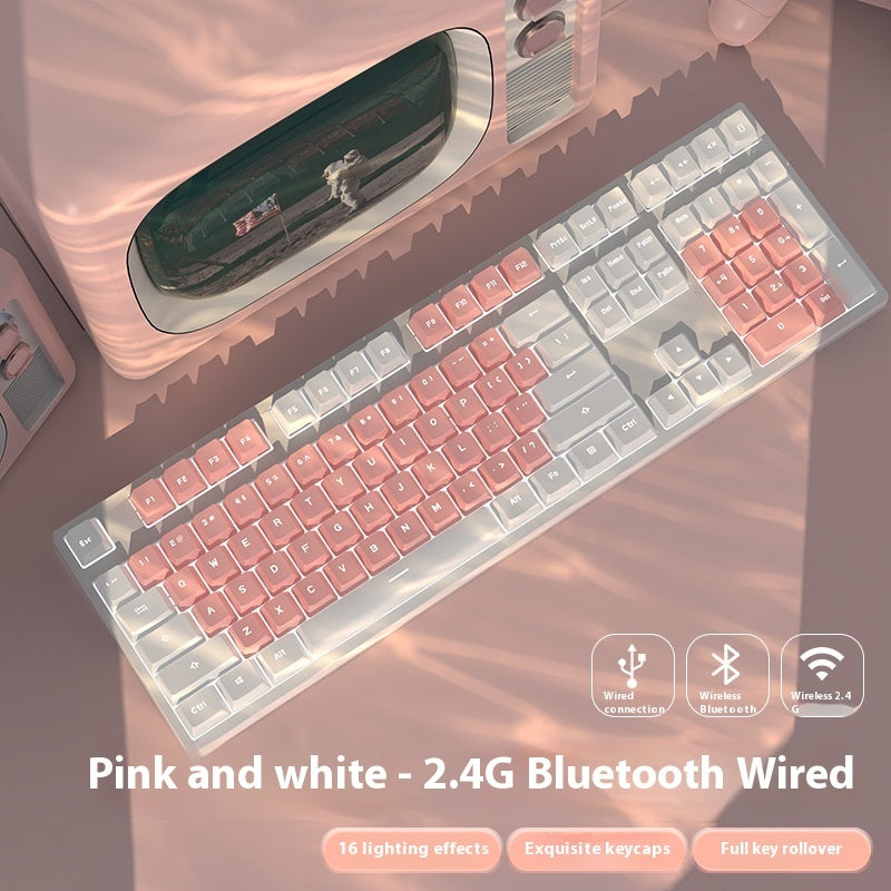 Office Game Wireless Bluetooth Three-model Mechanical Keyboard