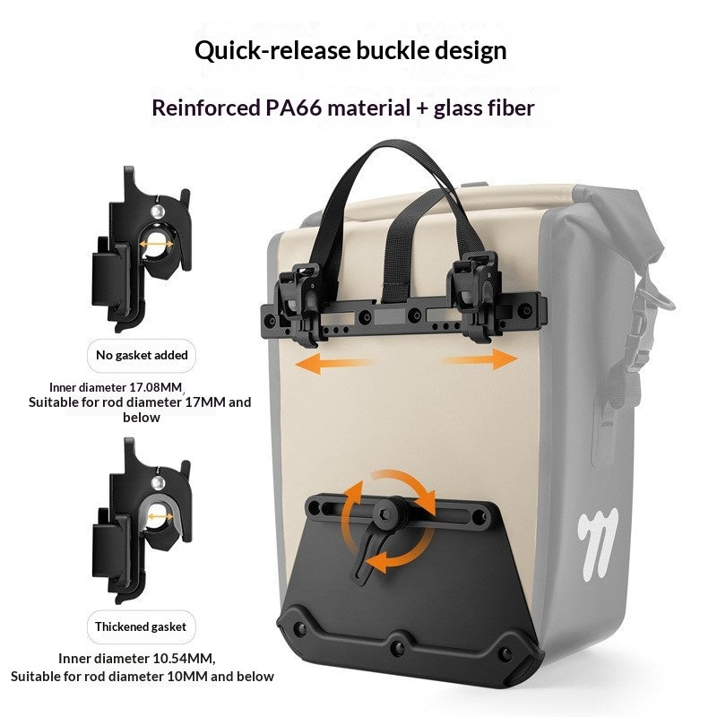 Western Rider Bicycle Rack Pannier, Waterproof Rear Seat Bag With Quick-release Buckles, Rack Pannier For Sichuan-Tibet Cycling Gear