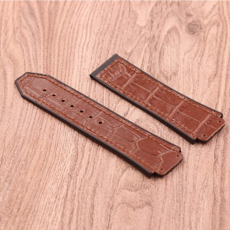 Leather Rubber Strap Men's Watch Accessories