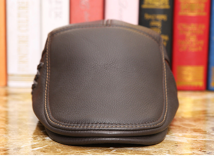 Men's leather cap