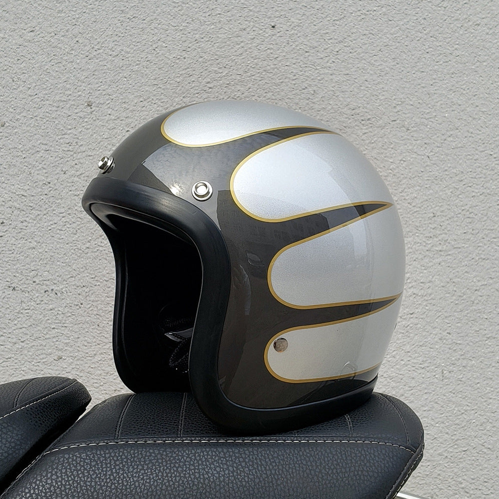Helmet Men's And Women's Retro FRP Motorcycle