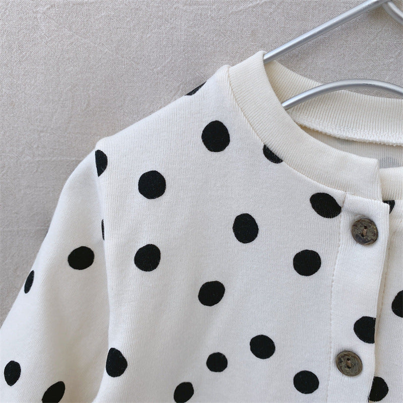 Polka Dot Climbing Suit Baby One-piece Long Sleeve