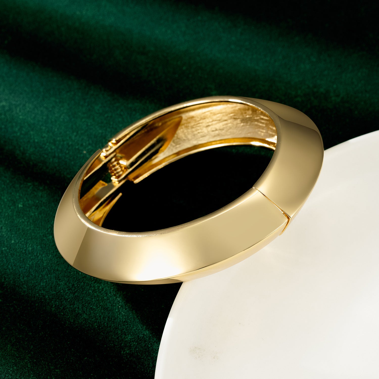 Retro Brushed Golden Simple Bracelet For Women