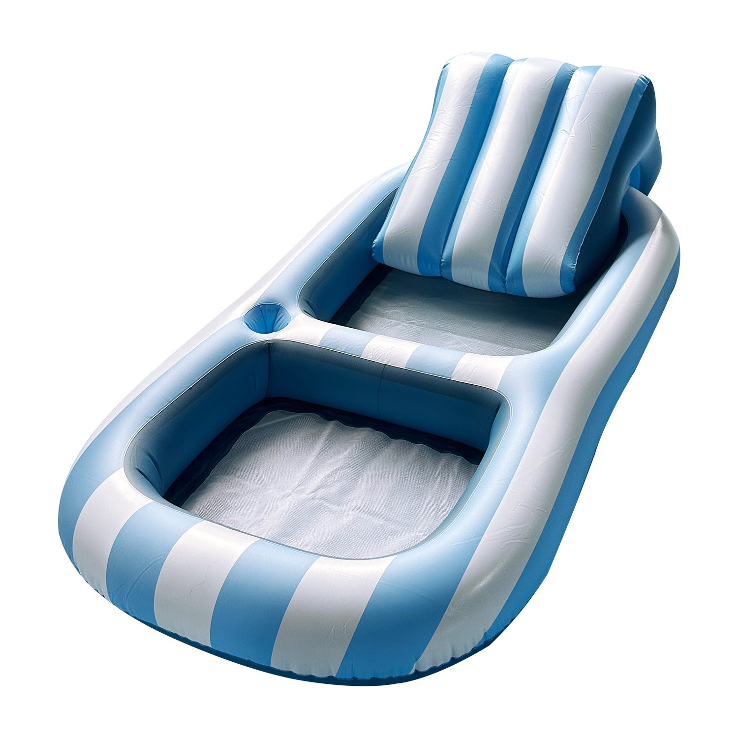 Inflatable PVC Striped Backrest Recliner For Water Float