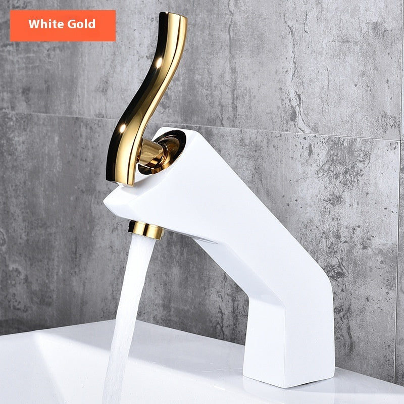 Hotel European-style Frosted Color Basin Hot And Cold Mixing Faucet