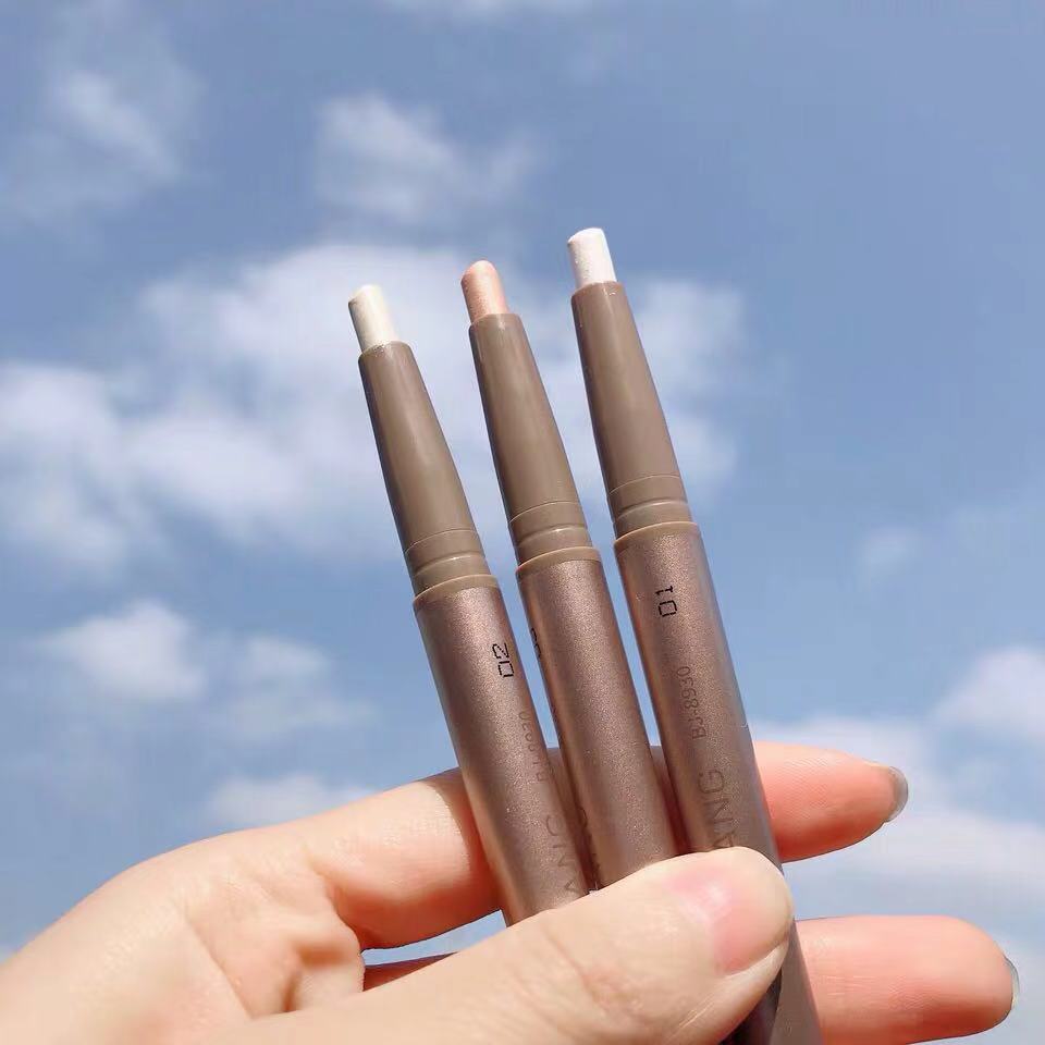 Waterproof Not Smudge Double-headed High-gloss Pearlescent White Champagne Gold Eyeliner Pen