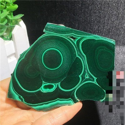 Natural Malachite Green Grinding Slice Mineral Specimen Ornamental Stone