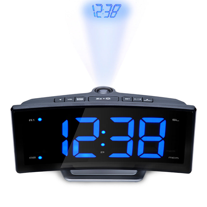 Curved Screen Projection Alarm Clock