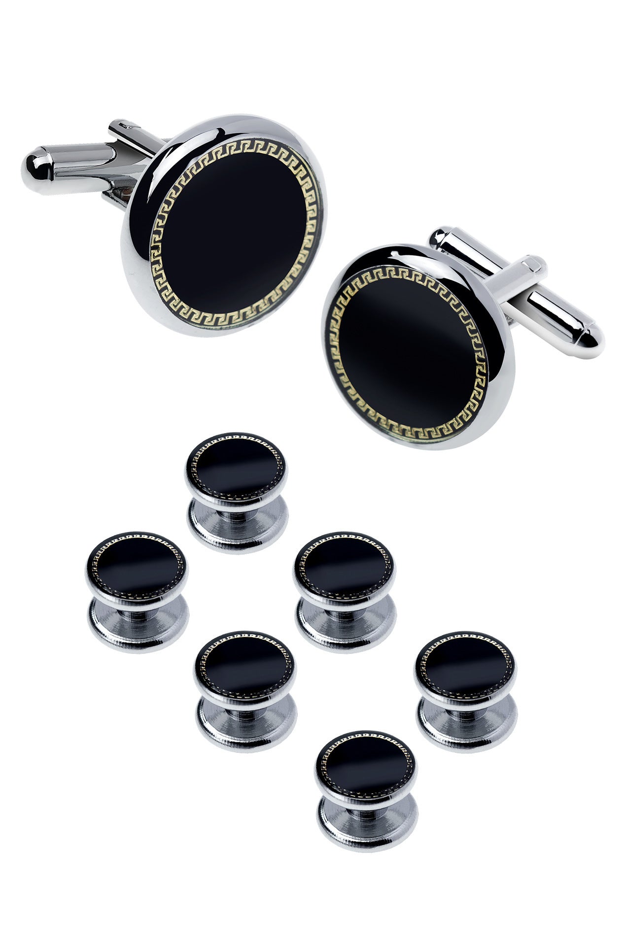 Boutons de manchette homme chemise française ronde goutte coque boutons de manchette combo 8 pièces