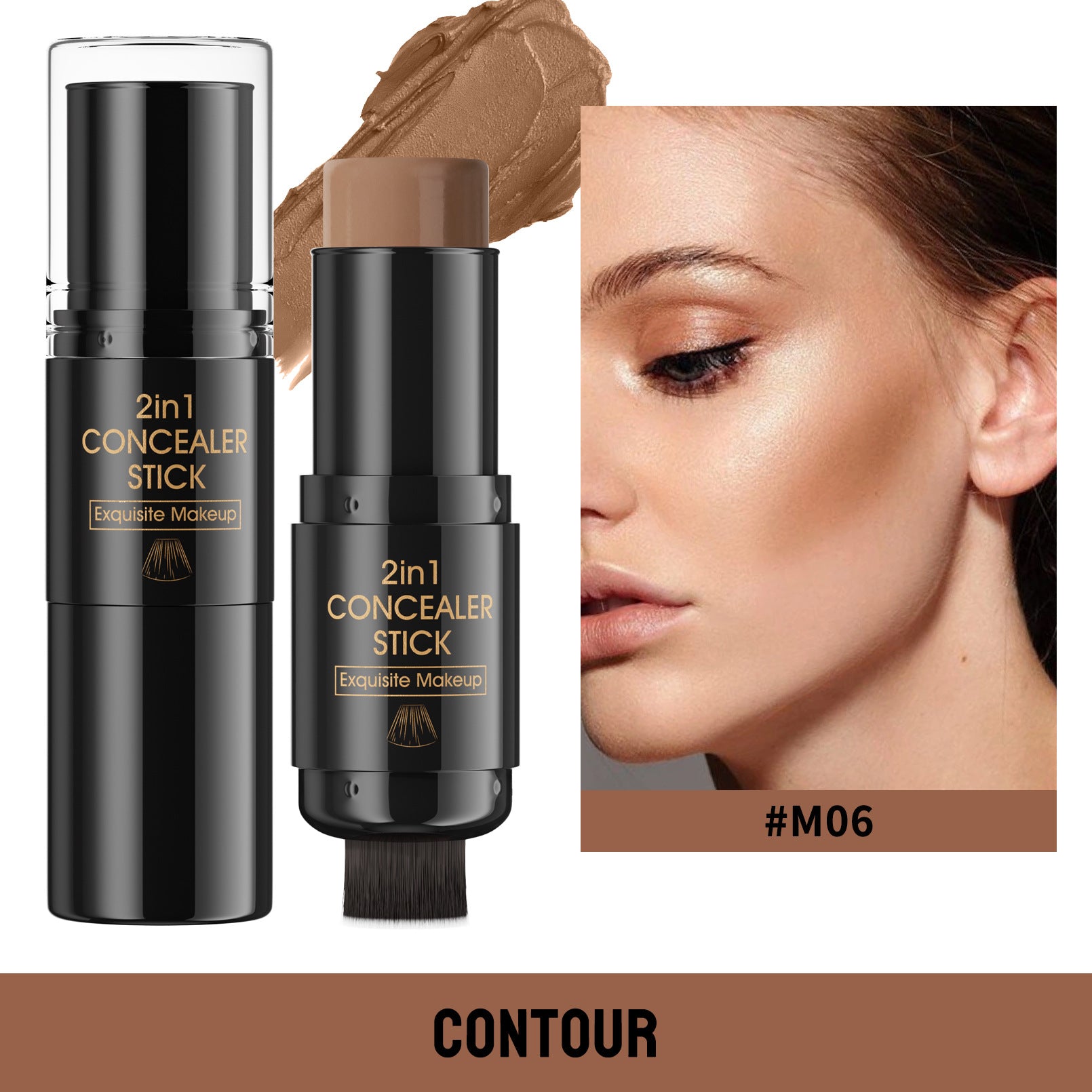 Highlight Blush Double-headed Contour Stick With Brush