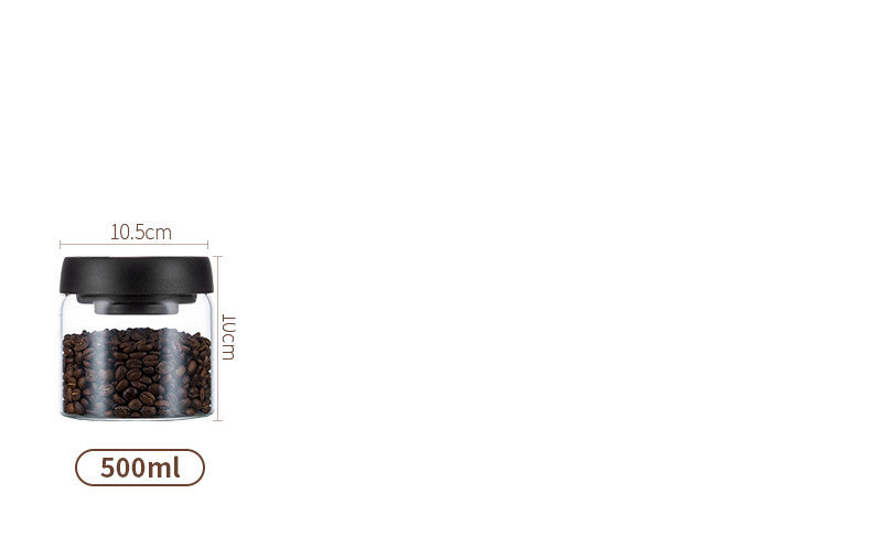 Vacuum Pumping Coffee Nut Glass Storage Jar