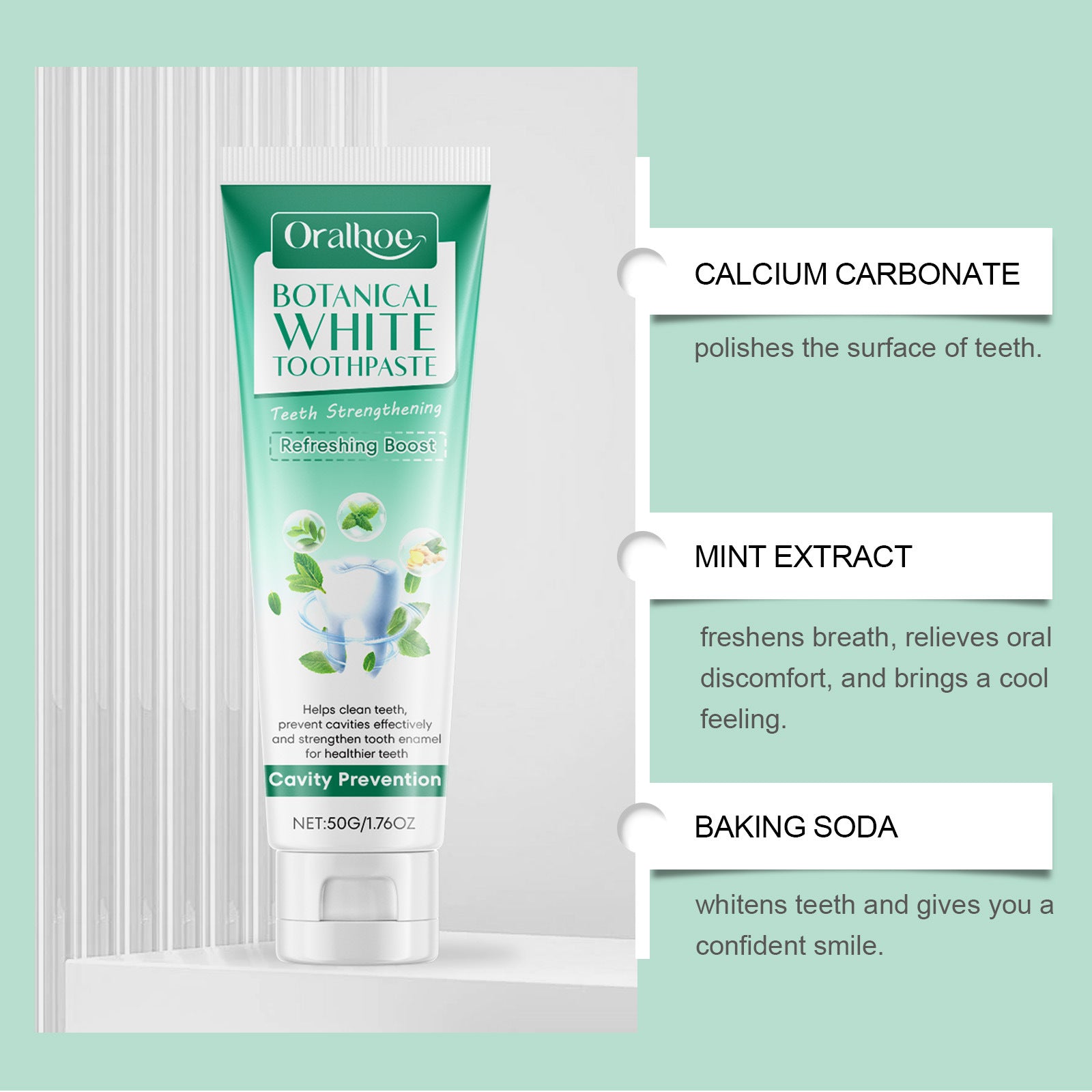 ORALHOE Toothpaste Cleaning Oral Care Teeth Gum Care Mint Toothpaste