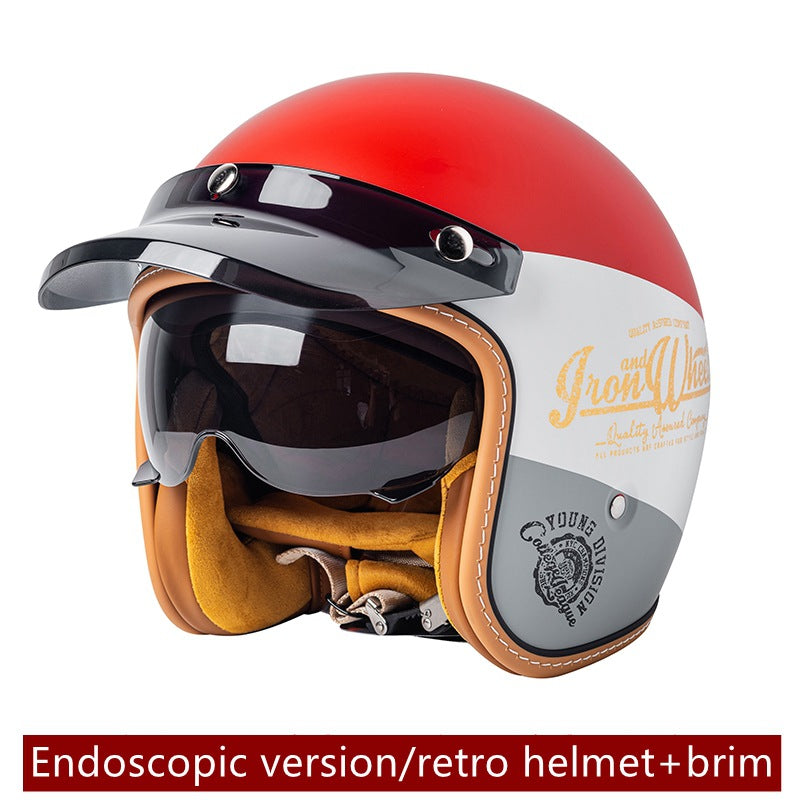 Motorcycle Helmet Motorcycle Helmet Men's And Women's Electric Car Built-in Goggles