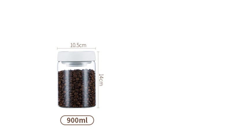 Vacuum Pumping Coffee Nut Glass Storage Jar