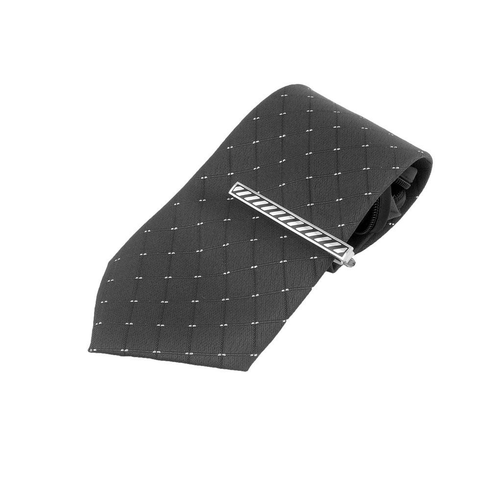 Striped Men's Cufflinks Tie Clip High Quality Metal Cuff Buttons