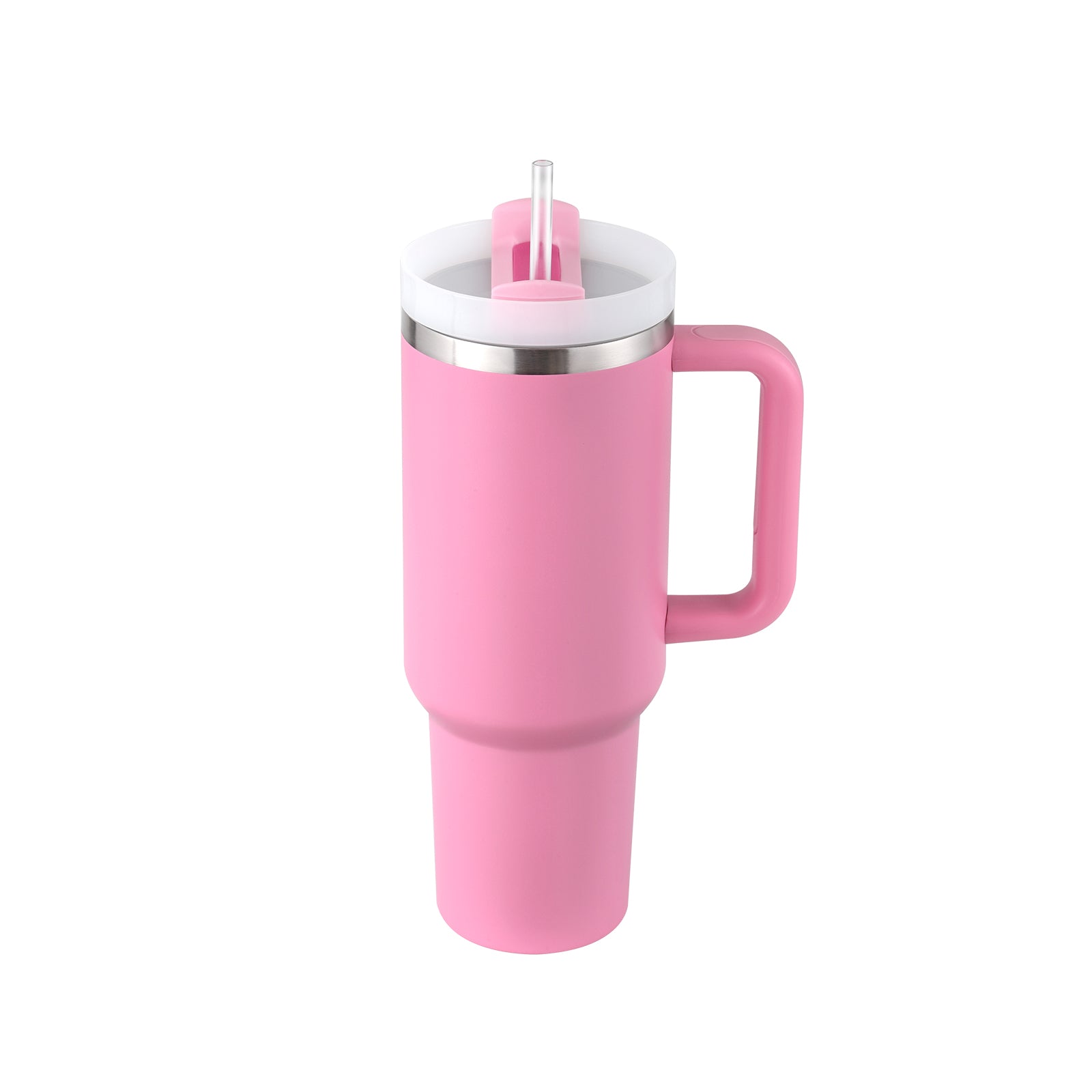 Gobelet isotherme 1,2 L avec poignée et paille, en acier inoxydable, anti-déversement, tasse à café isotherme sous vide avec couvercle, mug conique, cadeaux pour la Saint-Valentin, convient pour la voiture, la salle de sport, le bureau, les voyages