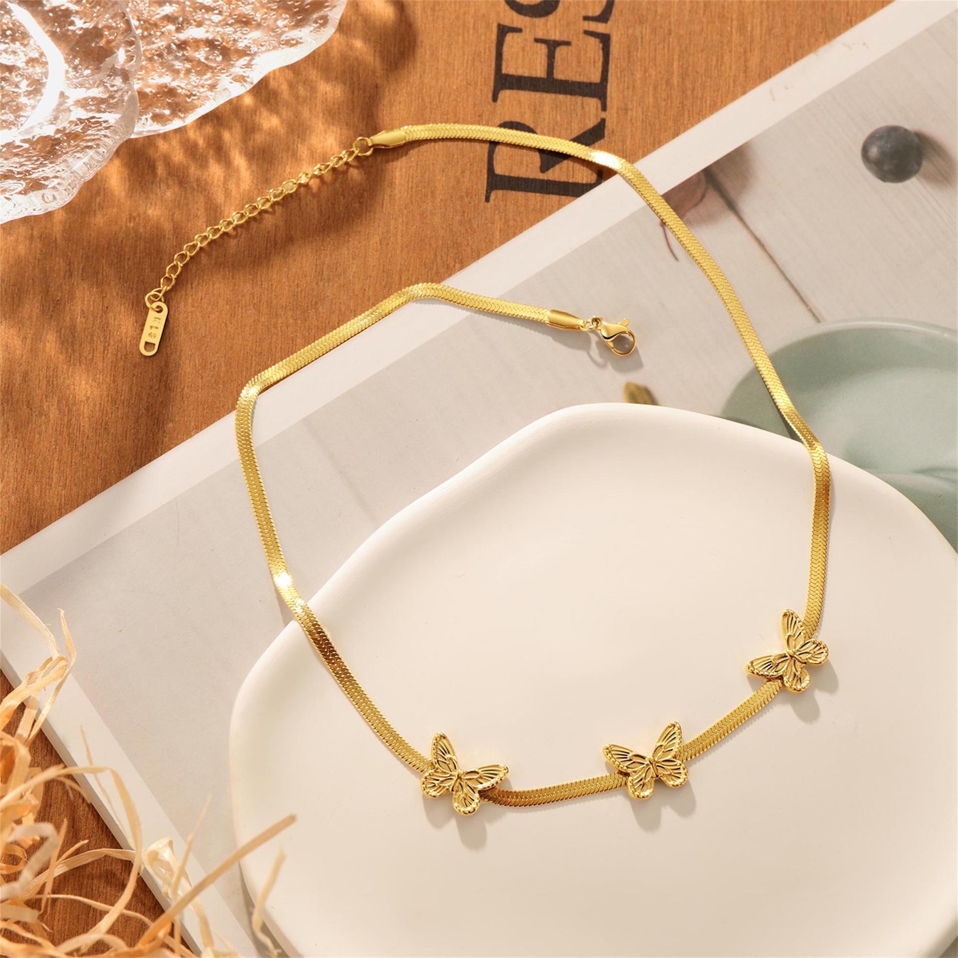 Non-fading Butterfly Necklace Female Clavicle Chain