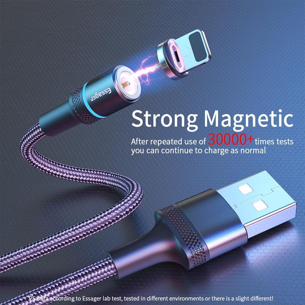 Round magnetic phone data cable