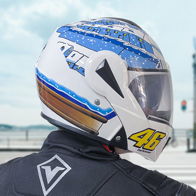 Casque de moto de sécurité hivernal pour hommes et femmes