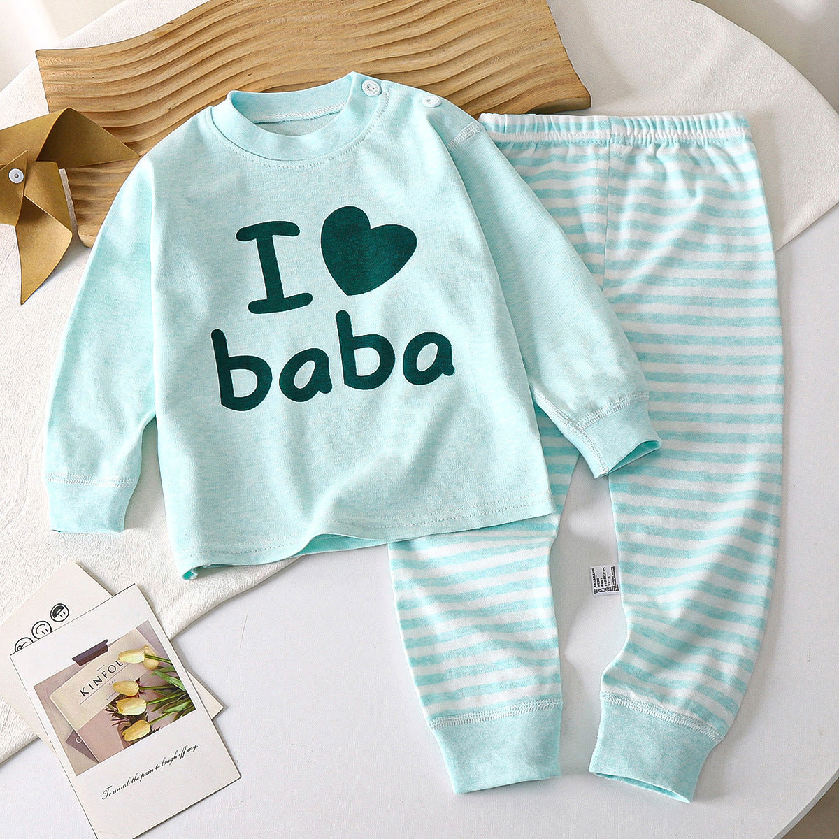 Children's Underwear Suit Pure Cotton Long Johns Top & Bottom Warm Loungewear