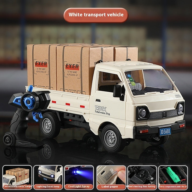 Remote Control City Truck Car Drift Car Cargo Liuzhou Car Tail Spray Simulation Light