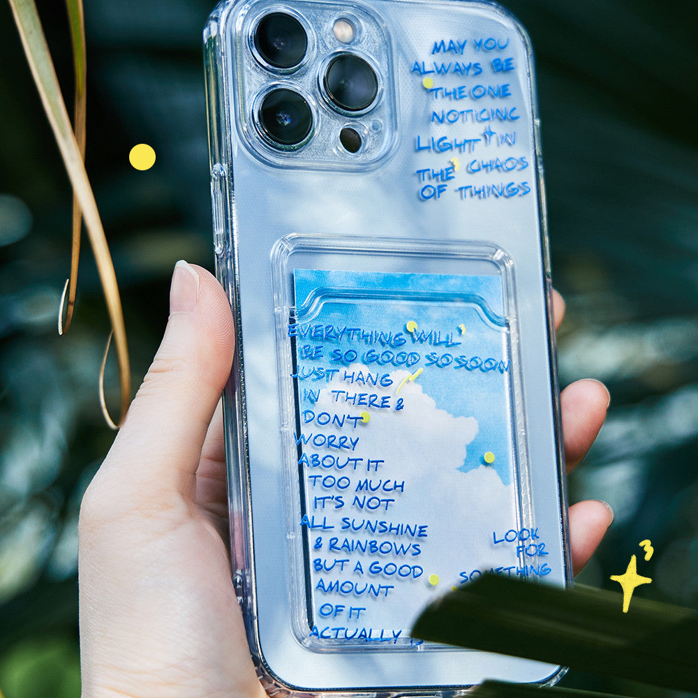 Couple Graffiti Card Clamp Phone Case