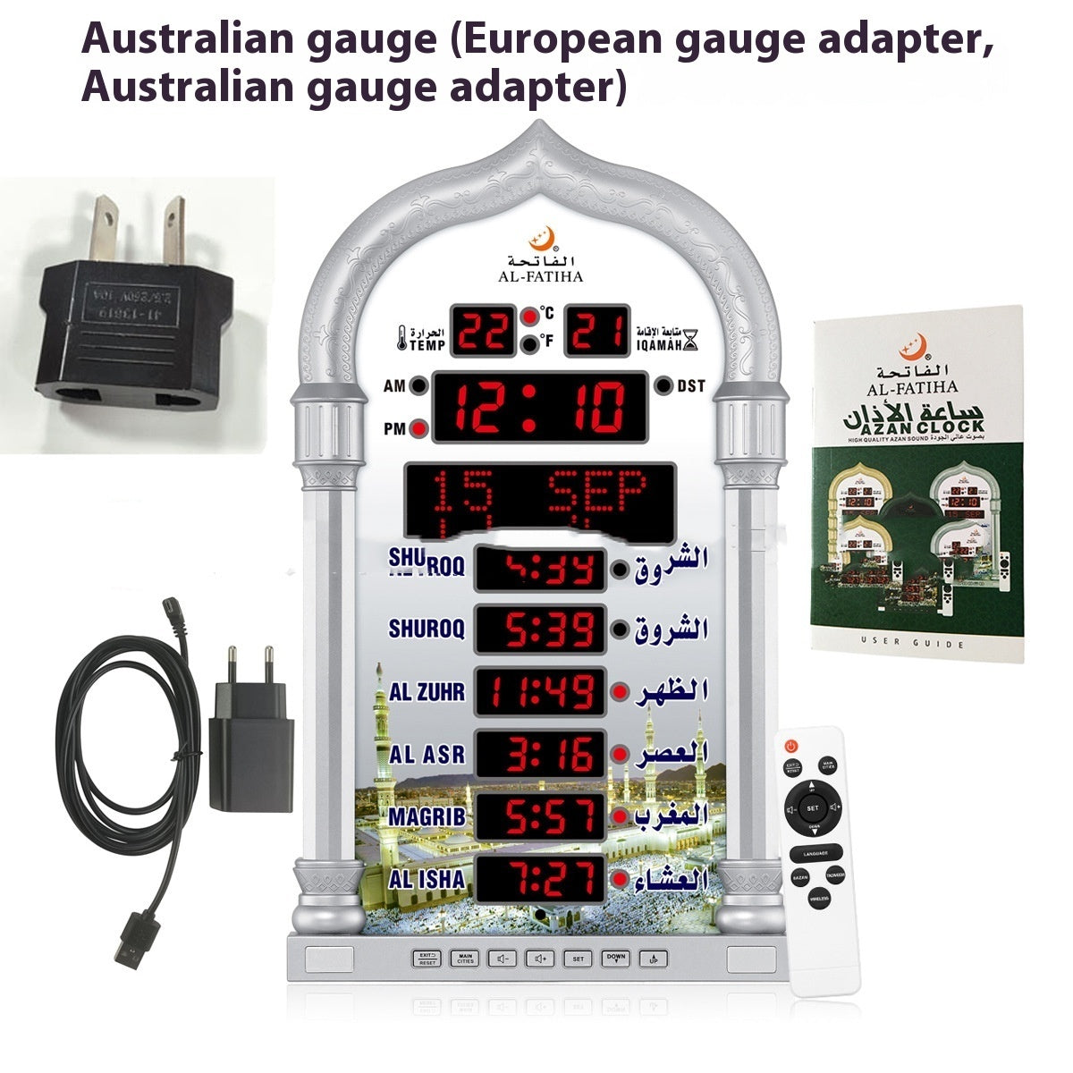 Alarm Clock Perpetual Calendar Gold Silver Black Wall Clocks